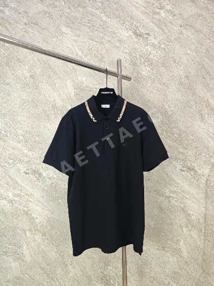 버버리 허니컴 메시 카라 반팔 셔츠 158276