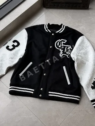 크롬하츠 이글스 크로스 패턴 가죽 자켓 188382