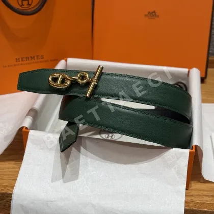 에르메스 셰뉴 당크르 링크 양면 가죽 벨트 175487