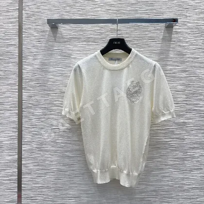 디올 여성 울 반팔 니트 54365