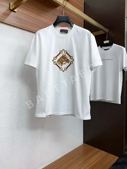 에르메스 코튼 크루넥 반팔 티셔츠 남성용 49460