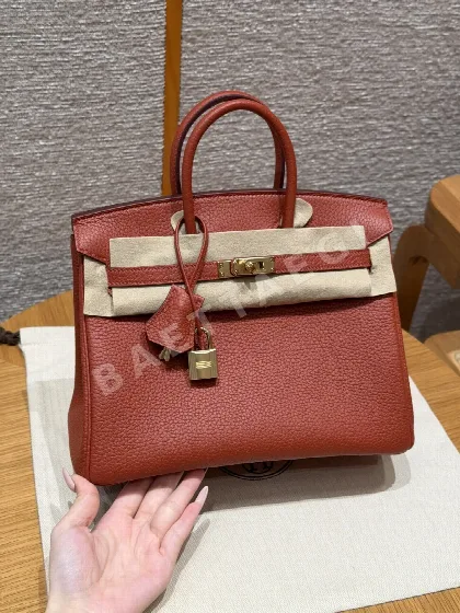 에르메스 버킨 25 cm 토마토 레드 가방 144321