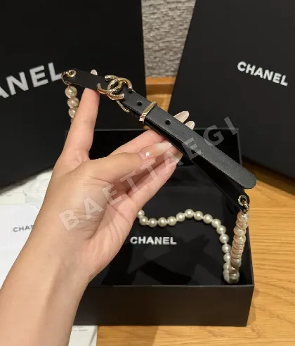샤넬 CC버클 가죽 벨트 174325