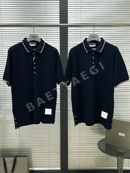 톰브라운 클래식 립 메시 반팔 폴로셔츠 126253