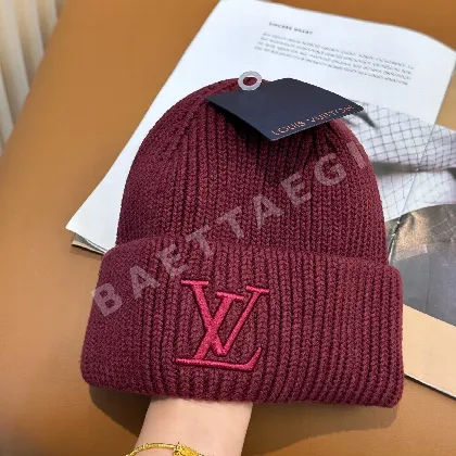 루이비통 LV 로고 자수 니트 비니 모자 79269
