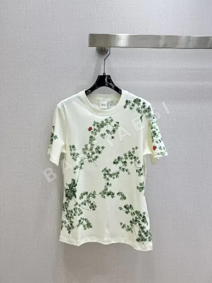 디올 올오버 패턴 여성 반팔 티셔츠 51856