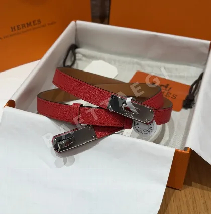 에르메스 켈리 팔라듐 버클 헌터 가죽 벨트 177672