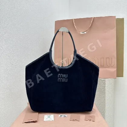 미우미우 코듀로이 로열블루 언더암백 68167