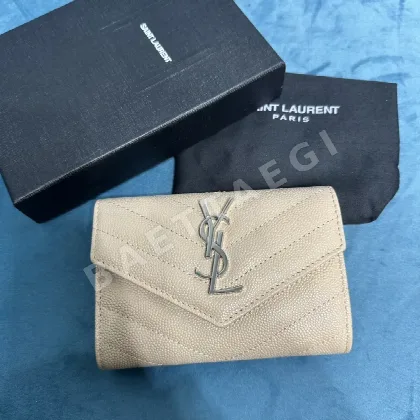 생로랑 캐비어 가죽 YSL 로고 지갑 414404