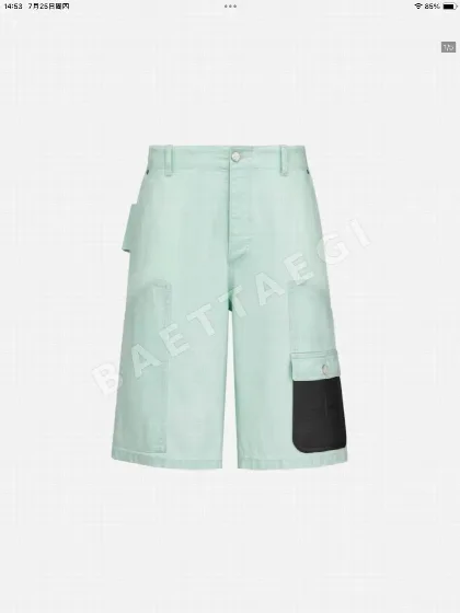 스톤아일랜드 패치워크 데님 남성 반바지 51504