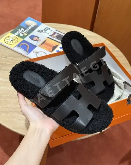 에르메스 시프르 샌들 블랙 램울 189092