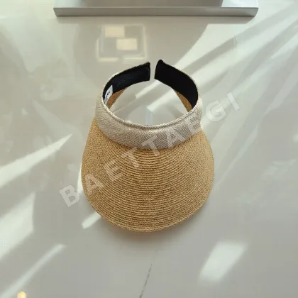 샤넬 라피아 바이저 햇 82401