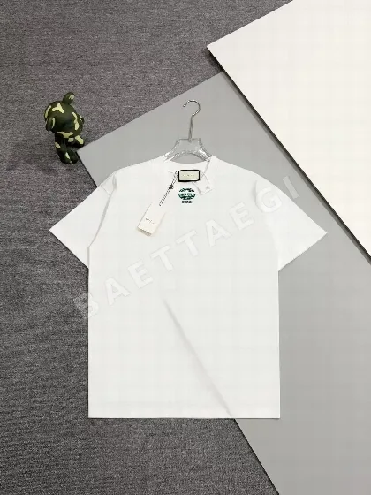 구찌 더블 G 로고 자수 여성용 반팔 티셔츠 51289