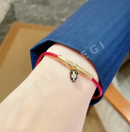 불가리 레드 로프 팔찌 64707