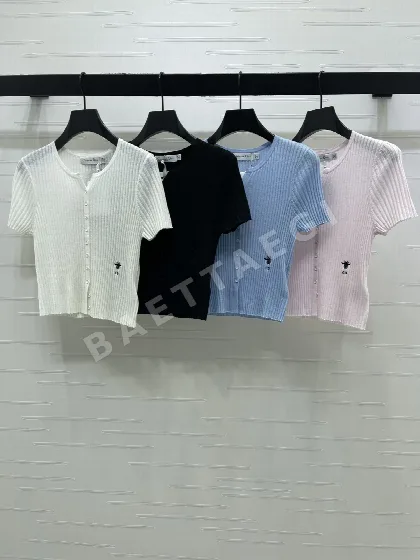 디올 V넥 니트 반팔 가디건 51899