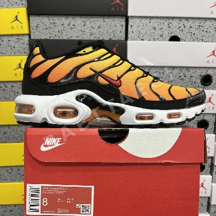 나이키 [DF] 에어 맥스 플러스 블랙 오렌지 옐로우 HF0552-001 201072 Nike Air Max Plus Sunset