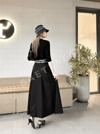 디올 아운형 지퍼 미디스커트 세트 54283