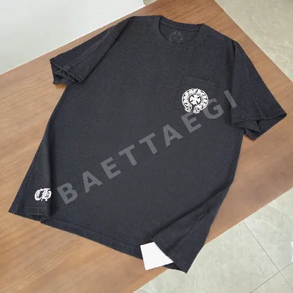 크롬하츠 모노그램 프린트 반팔 티셔츠