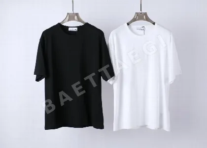 스톤아일랜드 자수 레터 크루넥 반팔 티셔츠 47802