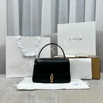더로우 소피아 10 올블랙 가죽 핸드백 128562