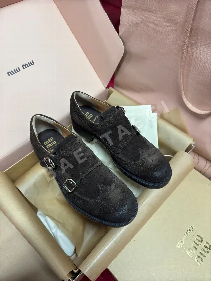 미우미우 더블 버클 브로그 슈즈 신발 93736