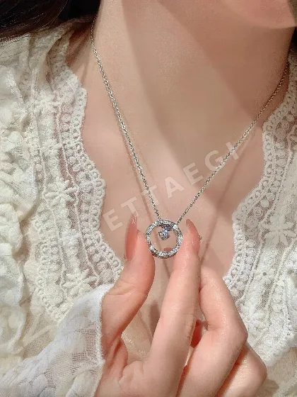 샤넬 퀼팅 비즈 라인스톤 목걸이 68986