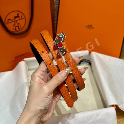 에르메스 포니 버클 양면 가죽 벨트 175266