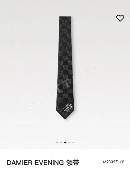 루이비통 다미에 패턴 실크 넥타이 111922