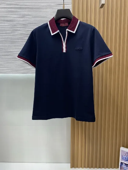 구찌 코튼 카라 반팔 폴로셔츠 23521