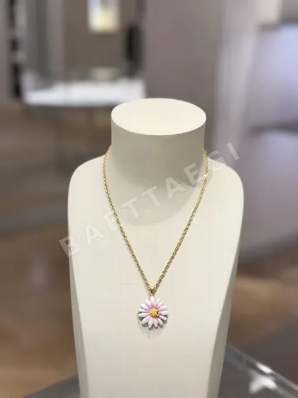 디올 페일 핑크 데이지&비 목걸이 133552