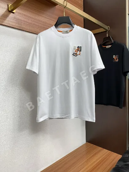 에르메스 뉴테크놀로지 로고 코튼 크루넥 반팔 티셔츠 남성 49496