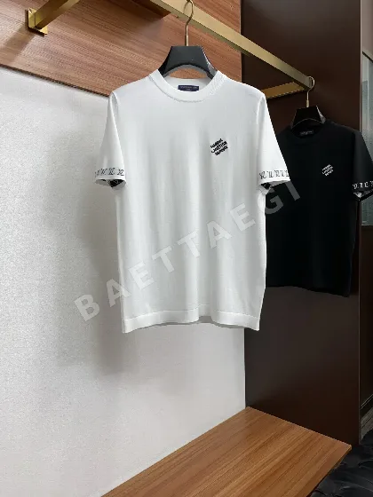 루이비통 남성 심플 크루넥 반팔 티셔츠 139042