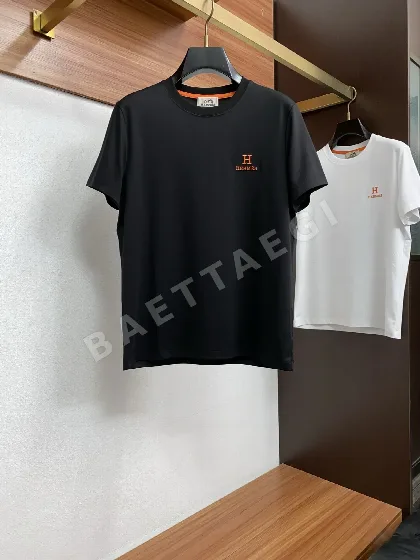 에르메스 크루넥 코튼 반팔 티셔츠 156518