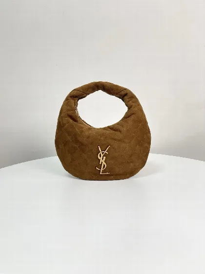생로랑 이카리노 스웨이드 반달 가방 851689