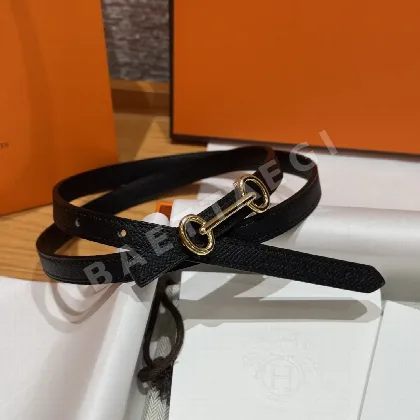에르메스 헤리티지 양면 가죽 슬림 벨트 175913