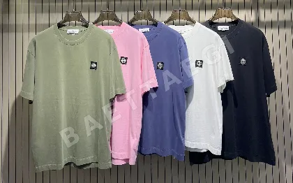 스톤아일랜드 뉴로고 크루넥 코튼 반팔 티셔츠 47877