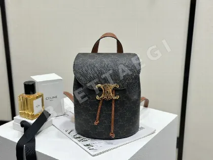 셀린느 로고 프린트 소가죽 백팩 86182