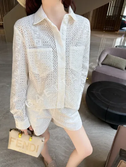 펜디 플라워 패턴 여성 셔츠 114775