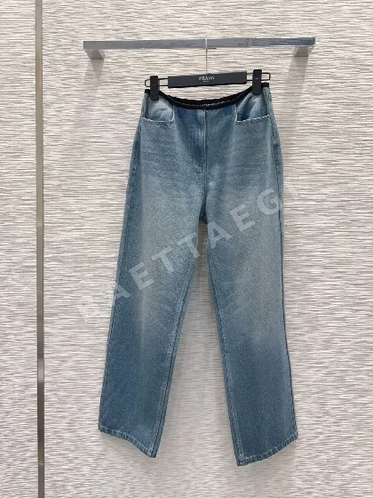 프라다 하이핏 데님 여성 바지 135390