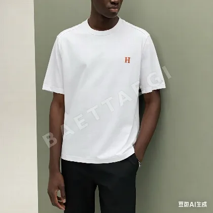 에르메스 크루넥 코튼 반팔티셔츠 49463