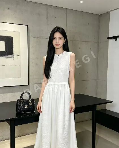 샤넬 패치워크 니트 여성 원피스 104052