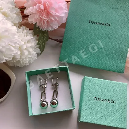 티파니 체인 메탈 볼 귀걸이 71038
