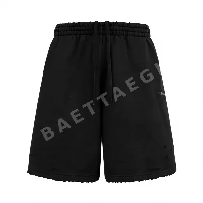 발렌시아가 라인스톤 로고 코튼 남성 반바지 5185