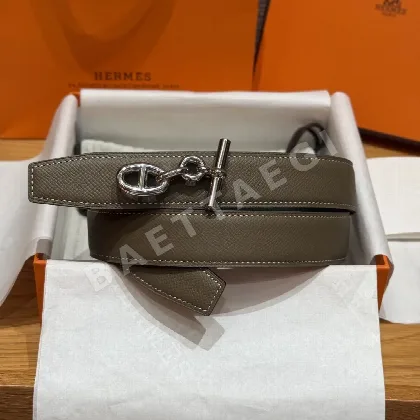 에르메스 요트 버클 양면 카프스킨 벨트 175478