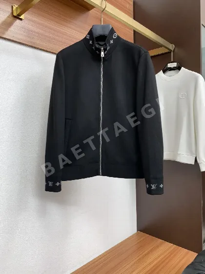 루이비통 니트 카라 블록 남성 자켓 164952