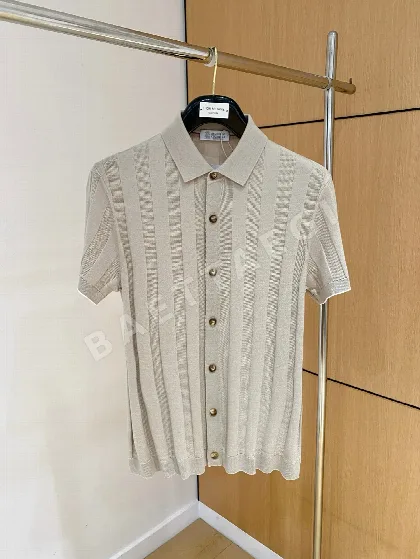 브루넬로쿠치넬리 린넨 혼방 남성 반팔 티셔츠 114443