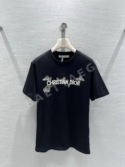 디올 CD로고 자수 반팔 티셔츠 45706