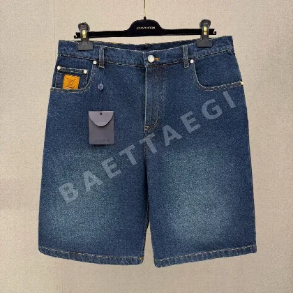 루이비통 워시드 데님 남성 반바지 113765