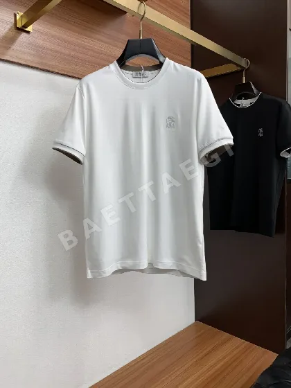 브루넬로쿠치넬리 머서라이즈드 코튼 남성 반팔 티셔츠 143269