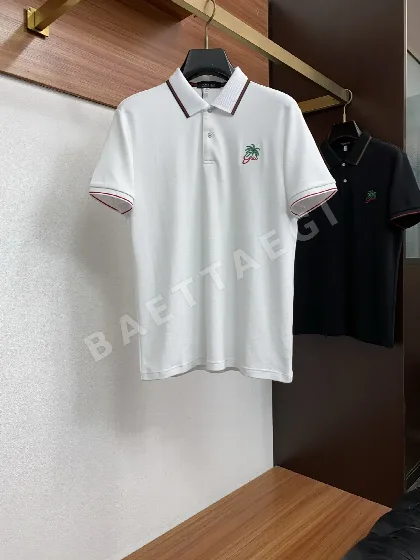 구찌 남성 카라 반팔 폴로셔츠 133092